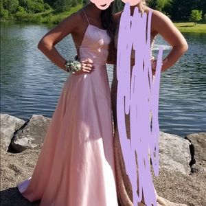 Pink silky prom dress!